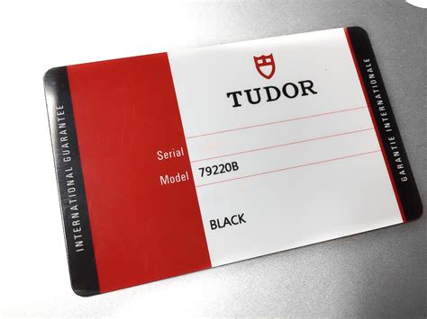 tudor watch warranty card.